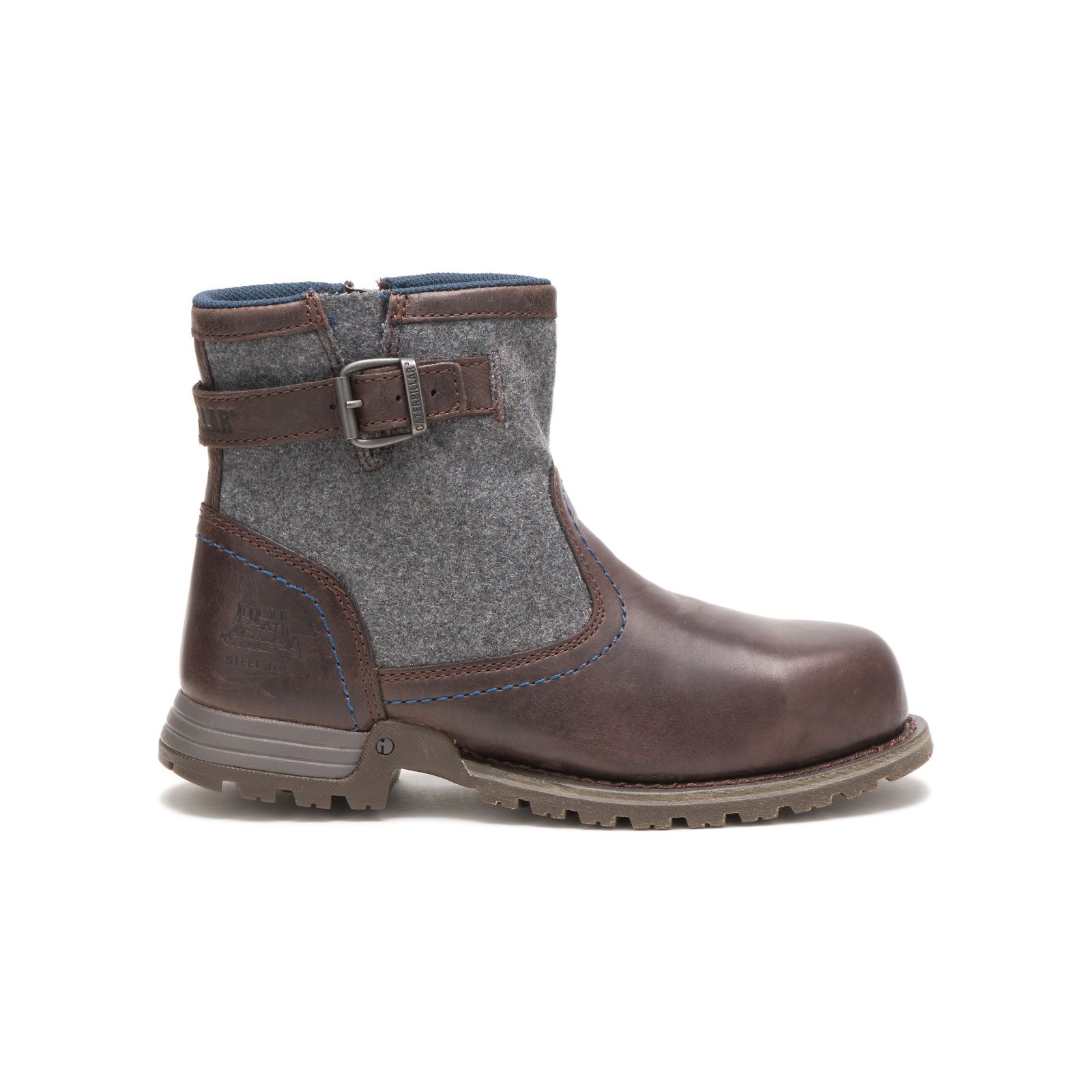 Caterpillar Boots Karachi - Caterpillar Jace Steel Toe Womens Slip On Boots Brown (271456-VER)